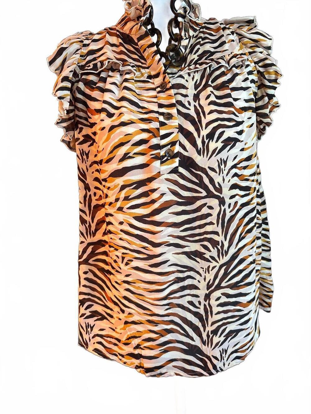 Who What Wear Zebra Top XS